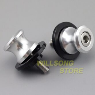 Achterbrug Spoelen Crash Slider Stand Schroef Voor Kawasaki Z 650/800/900/1000/1000SX ZX6R ZX10R ninja 650 Motorfiets Ondersteuning 8Mm zilver