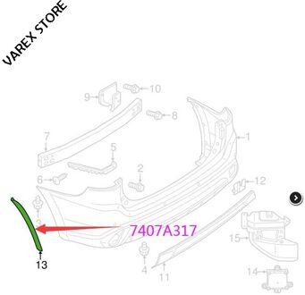 Achterbumper Trim Panel (Wiel Wenkbrauw) Voor Mitsubishi Outlander Oem: 7407A317 7407A318 links