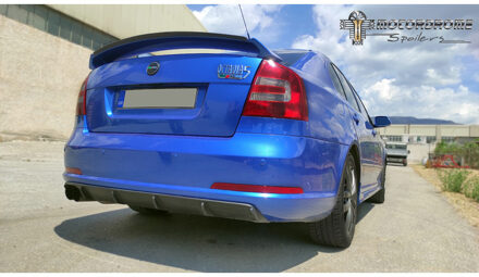 Achterbumperskirt (Diffuser) passend voor Skoda Octavia II RS Sedan/Kombi 2004-2008 (ABS) DXRSK03