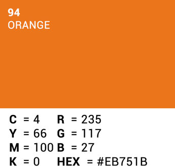 Achtergrondpapier Orange 1.35m x 11m