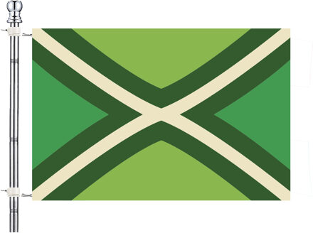 Achterhoek vlag met Vlaggenstok set - groen - 90 x 150 cm - achterhoekse vlag