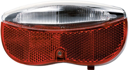 achterlicht batterij bagagedrager led rood Zwart