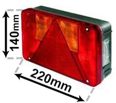 ACHTERLICHT LINKS +M.L. en Plaatverlichting