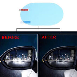 Achteruitkijkspiegel Regendicht Sticker Anti Fog Auto Licht Blauwe Spiegel Achteruitkijkspiegel 2 Stuks