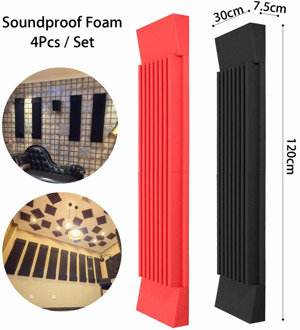 Acoustic Studio Soundproof Panel Foam Board Sound Wedges Absorption Sponge Tiles 2 Color Random 120 x 30 x 7.5 cm