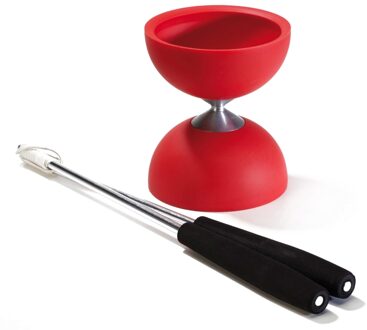 Acrobat Diabolo 105 Rubber Aluminium 12 X 10,5 Cm Rood
