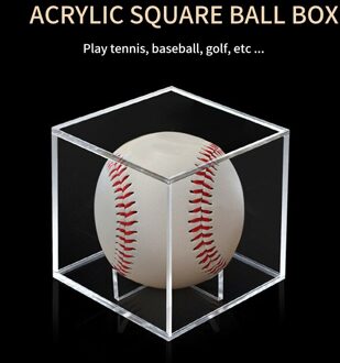 Acryl 80Mm Baseball Doos Golfbal Transparante Case Display Stofdicht Souvenir Opbergdoos Bescherming Houder