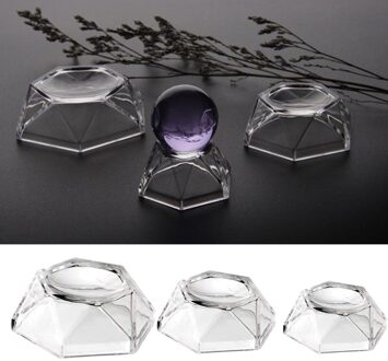 Acryl Clear Display Stand Houder Voor Crystal Ball Quartz Sphere Gems Eieren klein