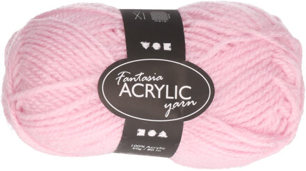 Acryl haak garen roze 80 meter