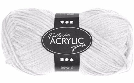 Acryl haak garen wit 80 meter