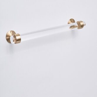 Acryl Handdoek Bar (Gepolijst Messing, Satijn Messing Of Nikkel) traditionele End Beugel-Lucite Handdoek Bar-Handdoek Bar-Handdoekenrek-Luxholdu 50 cm goud