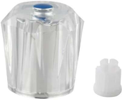 Acryl handgreep helder, 3/8", met bovenste deel, markering blauw - 986143848