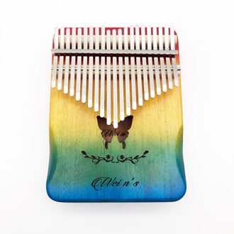 Acryl Kalimba Duim Piano Voor Kinderen Volwassenen Transparante 17 Toetsen Vinger Piano Hoge Hout Mahonie Body Muziekinstrument vlinder