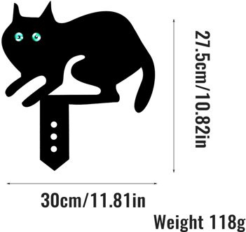 Acryl Kat Tuin Gazon Insert Art Outdoor Tuin Achtertuin Gazon Decoratie Gazon Zwart Insert Decoratie Tuin Deco B