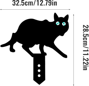 Acryl Kat Tuin Gazon Insert Art Outdoor Tuin Achtertuin Gazon Decoratie Gazon Zwart Insert Decoratie Tuin Deco