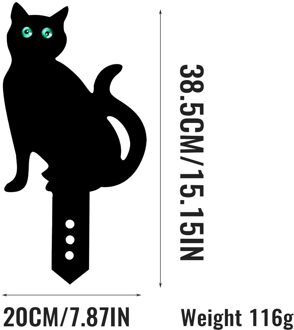 Acryl Kat Tuin Gazon Insert Art Outdoor Tuin Achtertuin Gazon Decoratie Gazon Zwart Insert Decoratie Tuin Deco