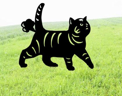 Acryl Kat Tuinbeelden Zwarte Kat Silhouet Kat Decoratieve Tuin Stakes