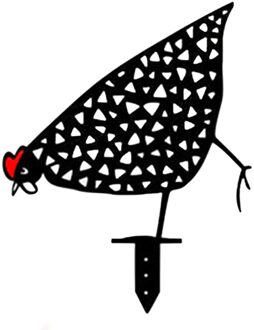 Acryl Kip Yard Art Duurzaam, Zon-Proof Outdoor Tuin Achtertuin Gazon Decor Tuinieren Ornamenten Pasen Kip Standbeeld 03