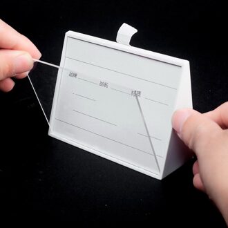 Acryl Label Kaart Teken Display Stand Houder Voor Grondstoffen Prijs Naam Bewegwijzering Driehoek Plastic Injection Moulding 2Pcs wit / Card 10.5 x 7.4cm
