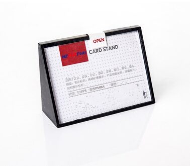 Acryl Label Kaart Teken Display Stand Houder Voor Grondstoffen Prijs Naam Bewegwijzering Driehoek Plastic Injection Moulding 2Pcs zwart / Card 10.5 x 7.4cm