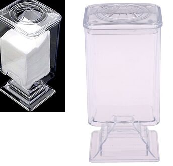 Acryl Makeup Wattenschijfje Box Nail Art Remover Papier Wipe Holder Container Storage Case Transparante Make Up Nail Styling Tools