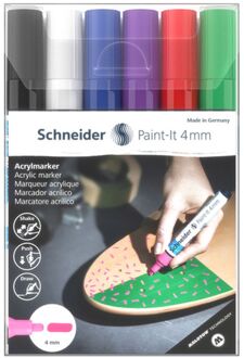 Acryl Marker Paint-it 320 4mm Etui 6 Stuks