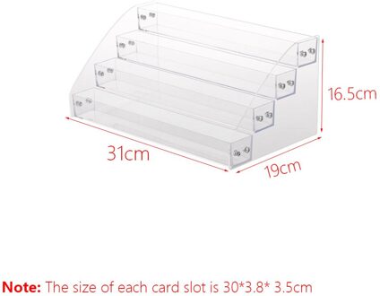 Acryl Nagellak Display Organizer 2-3-4-5-6-7 Layer Manicure Cosmetica Sieraden display Standhouder Helder Acryl Make-Up Doos 4 layers