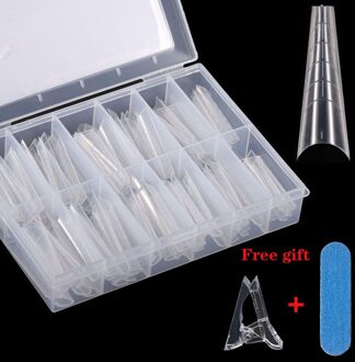 Acryl Nagels Uitbreiding Gereedschappen Volledige Cover Quick Building Nail Tips Bovenste Vorm Breiden Mold Voor Coffin Nail Dual Formulieren 120stk BE doos