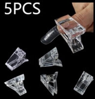 Acryl Nagels Uitbreiding Gereedschappen Volledige Cover Quick Building Nail Tips Bovenste Vorm Breiden Mold Voor Coffin Nail Dual Formulieren 5stk