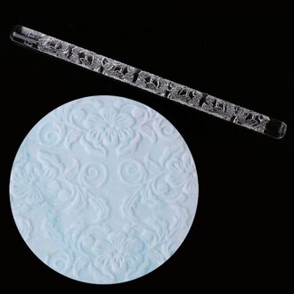 Acryl non-stick Keuken Patroon Rolling Pin Cake Embossing Roller Sugarcraft Decorating Rolling Pin DIY Keuken Cook 4 Stijlen bloem