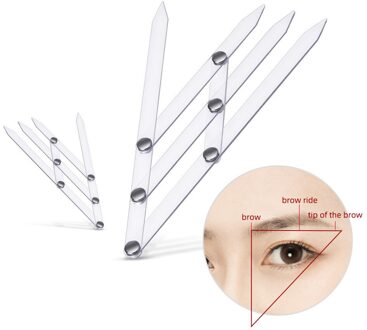 Acryl Permanente Make-Up Heerser, Wenkbrauw Stencil Gereedschap, Verhouding Divider Heerser