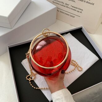 Acryl Ronde Bal Schoudertas Voor Vrouwen Komen Crossbody Tassen Met Ketting Transparant Avond Clutch Pvc Handtassen 2