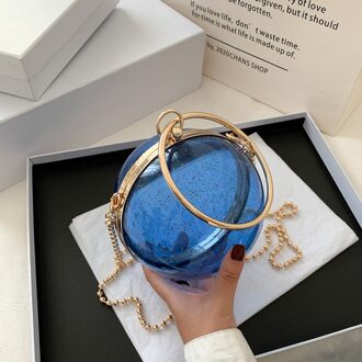 Acryl Ronde Bal Schoudertas Voor Vrouwen Komen Crossbody Tassen Met Ketting Transparant Avond Clutch Pvc Handtassen 5