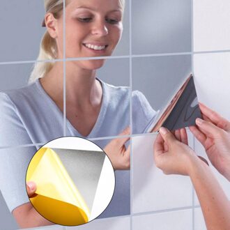 Acryl Spiegel Muurstickers Vierkante Spiegel Decoratieve Folie Muurstickers Diy Home Decor Woonkamer Decoratie Muurtattoo 60x100cm