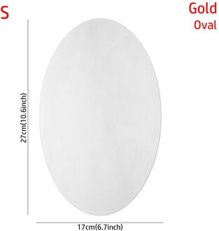 Acryl Spiegel Stickers Spiegel Muurstickers Reflecterende Glas Decals Ovale Rechthoek Muur Art Badkamer Woonkamer Woondecoratie zilver ovaal S