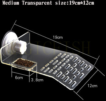 Acryl Terras Schildpad Koesteren Terras Eiland Drijvende Koesteren Platform, Schildpad Feeder, Reptiel Dock Speelgoed, schildpad Stand S/M/L transparant M