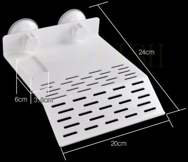 Acryl Terras Schildpad Koesteren Terras Eiland Drijvende Koesteren Platform, Schildpad Feeder, Reptiel Dock Speelgoed, schildpad Stand S/M/L wit L