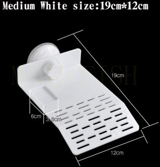 Acryl Terras Schildpad Koesteren Terras Eiland Drijvende Koesteren Platform, Schildpad Feeder, Reptiel Dock Speelgoed, schildpad Stand S/M/L wit M