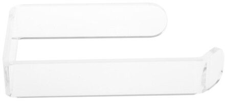 Acryl Toiletrolhouder Tissue Rack Wandmontage Badkamer Keuken Rolhouder Papier Tissue Rack Haak Moderne Zwarte Hanger transparant