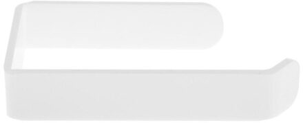 Acryl Toiletrolhouder Tissue Rack Wandmontage Badkamer Keuken Rolhouder Papier Tissue Rack Haak Moderne Zwarte Hanger wit