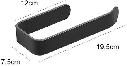 Acryl Toiletrolhouder Tissue Rack Wandmontage Badkamer Keuken Rolhouder Papier Tissue Rack Haak Moderne Zwarte Hanger