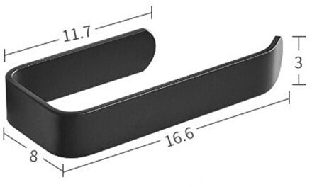 Acryl Toiletrolhouder Tissue Rack Wandmontage Badkamer Keuken Rolhouder Papier Tissue Rack Haak Moderne Zwarte Hanger