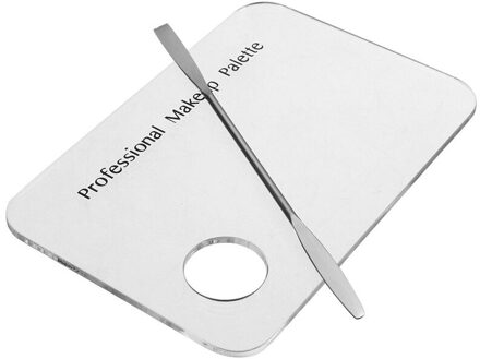 Acryl Transparante Nail Art Palet Pallet Tool Mengen Pigment Spatel Nagellak Make-Up Cosmetische Foundation