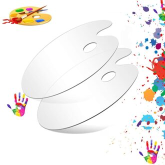 Acryl Transparante Verf Palet Clear Ovale Artist Mix Gouache Palet Voor School Artistieke Levert