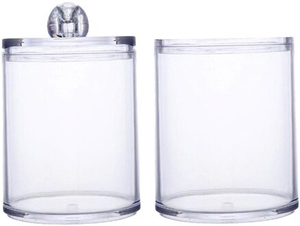 Acryl Transparante Wattenstaafje Pads Opslag Houder Dressoir Make Verwijderaars Case Display Organizer Met Deksels opslagruimte Boxs