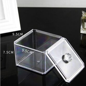 Acryl Wattenstaafje Make Organizer Opbergdoos Wattenschijfje Houder Draagbare Container Cosmetica Organisator Storage Case C54