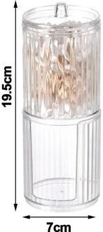 Acryl Wattenstaafje Opbergdoos Multifunctionele Ronde Qtip Opslag Container Cosmetische Make-Up Wattenschijfje Organisator Sieraden Houder L type B