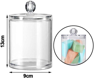 Acryl Wattenstaafje Opbergdoos Multifunctionele Ronde Qtip Opslag Container Cosmetische Make-Up Wattenschijfje Organisator Sieraden Houder S type B