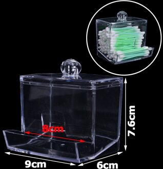 Acryl Wattenstaafje Opbergdoos Multifunctionele Ronde Qtip Opslag Container Cosmetische Make-Up Wattenschijfje Organisator Sieraden Houder S type D