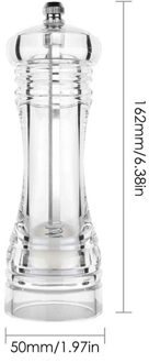 Acryl Zout Pepermolen Grinder Handleiding Pepermolen Transparante Slijpen Tool Pepermolen Tool Donkergrijs